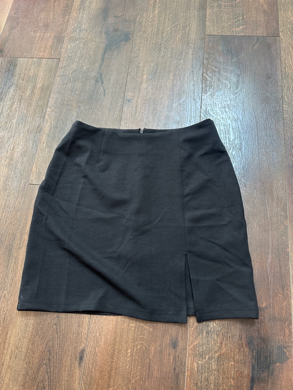 Amazon Black Women's Mini Skirt with Front Notch